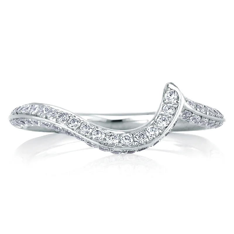 Seasonal Jewelry Clearance – Best Styles At The Lowest Prices A. Jaffe Signature Diamond Swirl Wedding Band MRS322/37