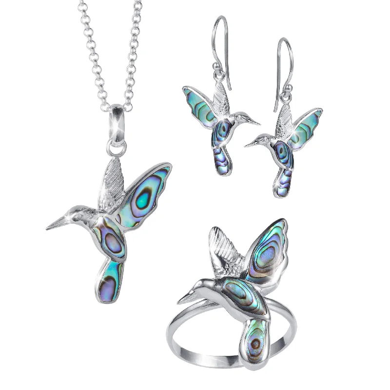 Once-A-Year Jewelry Deals – Shop Before They’Re Gone Abalone Hummingbird 3 Piece Set