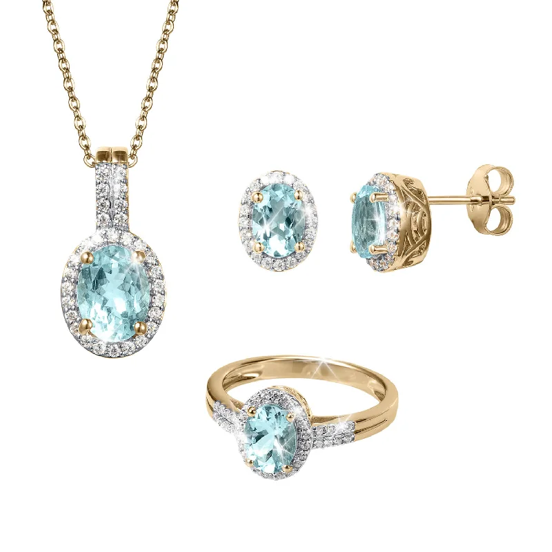 Discounted Jewelry For A Glamorous Look Aqua Halo Collection