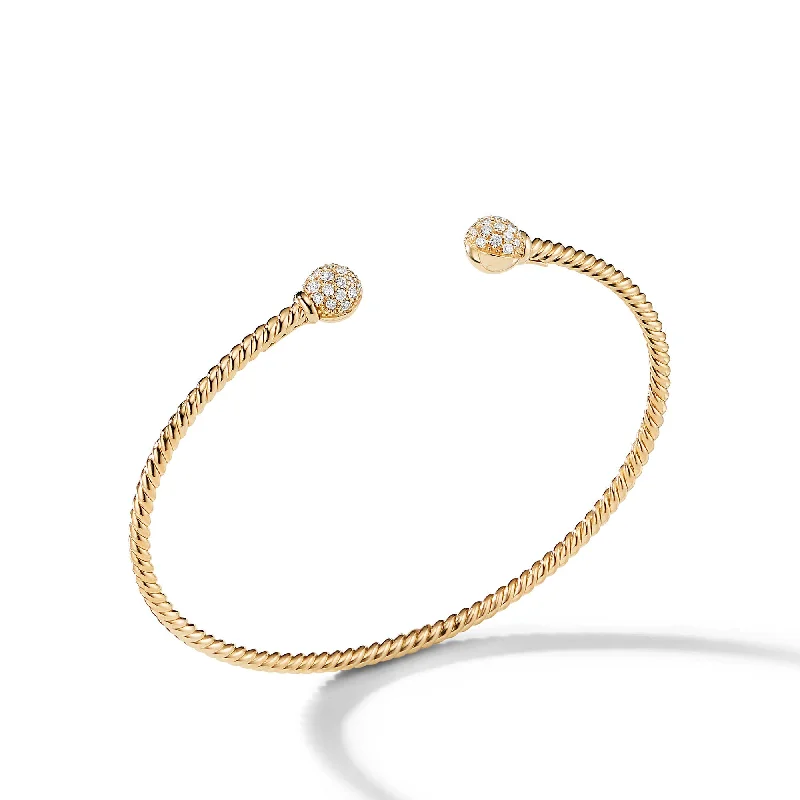 Last Chance To Grab Your Favorite Jewelry At A Discount Solari Cablespira® Bracelet in 18K Yellow Gold with Diamonds\, 2.6mm