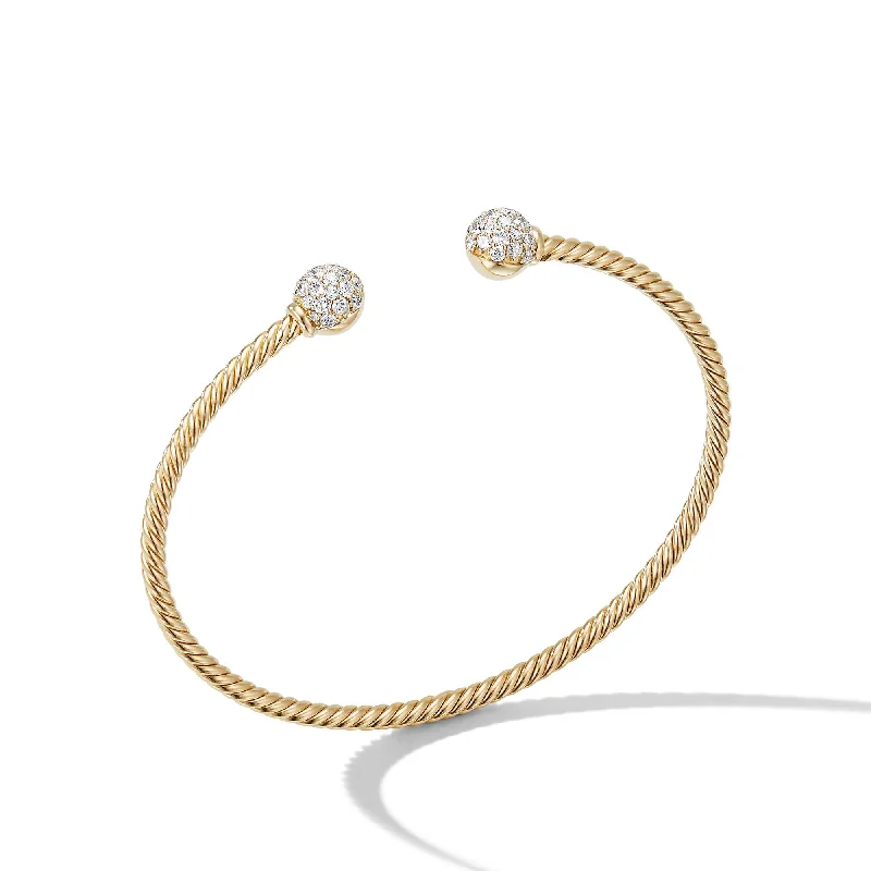 Exclusive Jewelry Sale – Sparkle For Less Solari Cablespira® Bracelet in 18K Yellow Gold with Diamonds\, 2.6mm