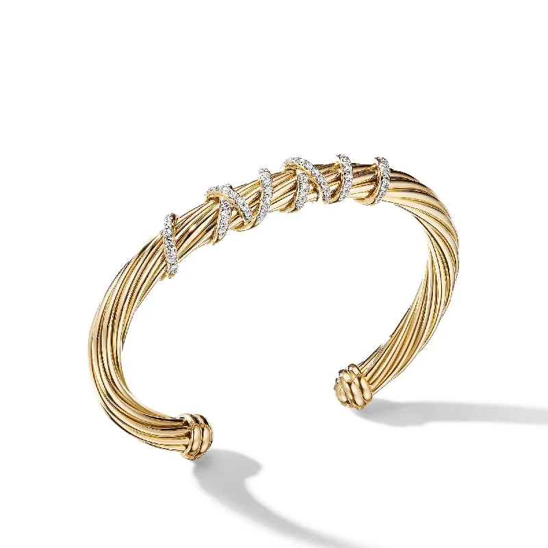 Jewelry Deals That Outshine The Rest Helena Center Station Bracelet in 18K Yellow Gold with Diamonds\, 6mm