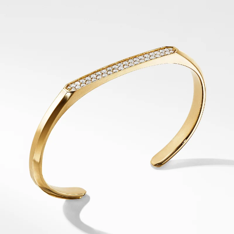 Last Chance To Shop High-End Jewelry At Markdown Prices Streamline® Cuff Bracelet  in 18K Yellow Gold with Diamonds