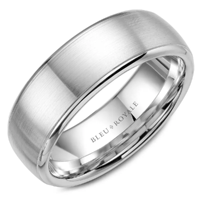 Sparkle For Less – Shop Our Limited-Time Jewelry Deals Bleu Royale 7.5MM Wedding Band with Brushed Center and Polished Edges RYL-012W75