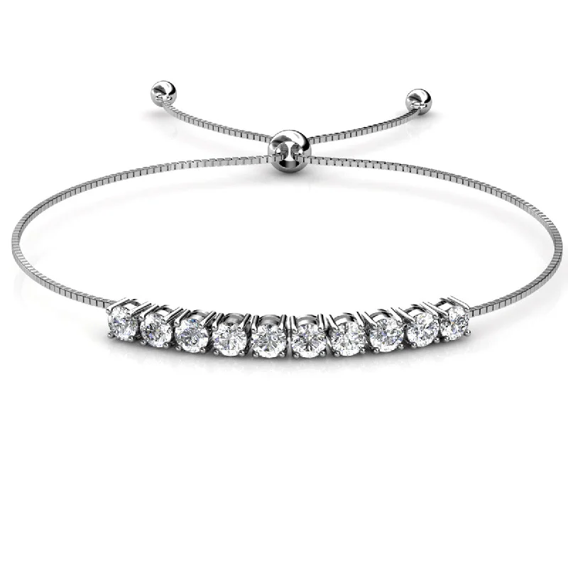 Exclusive Jewelry Markdowns – Limited-Time Offer Cameron 18k White Gold Plated Bracelet with Swarovski Crystals