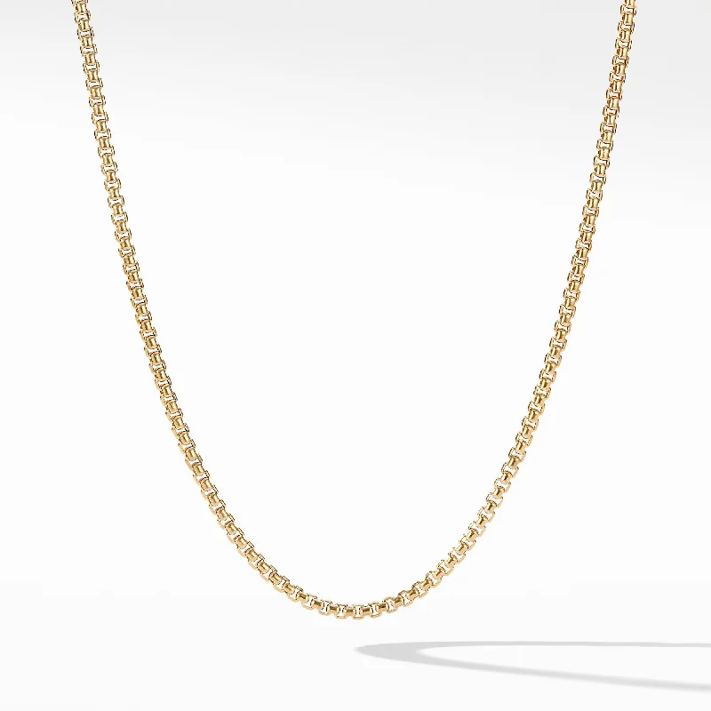 Luxury Meets Affordability – Jewelry Sale Live Now Box Chain Necklace in Brushed 18K Yellow Gold\, 2.7mm