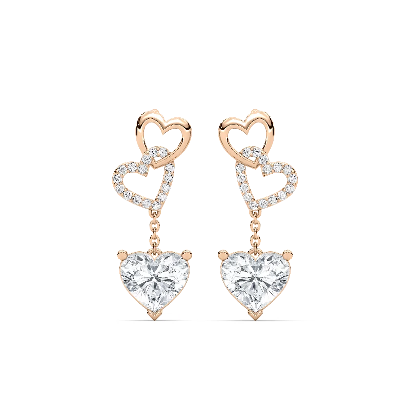 Luxury Jewelry At Budget-Friendly Prices – Grab Yours Now Chain Heart Dangle Earrings