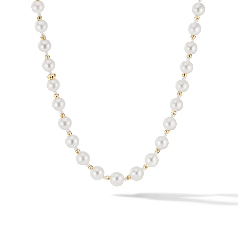 Discover Unique Jewelry With Special Limited-Time Offers DY Signature Graduated Pearl Necklace with 18K Yellow Gold