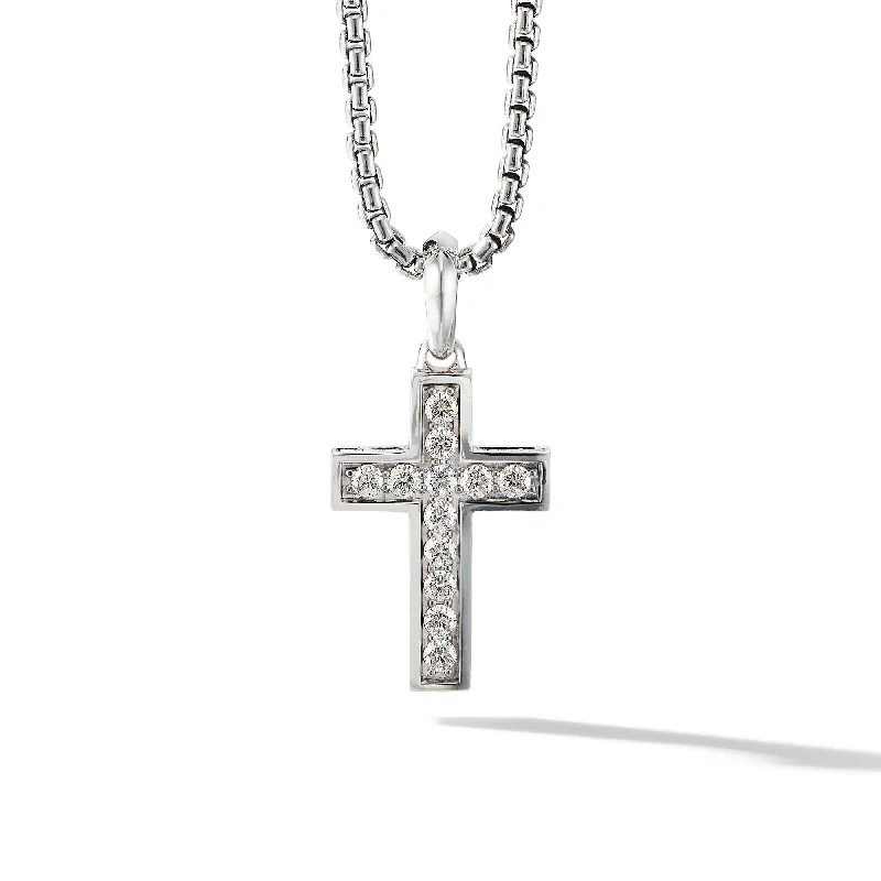 Jewelry Sale – Exclusive Styles At Lower Prices Streamline® Cross Pendant in Sterling Silver with Diamonds\, 28mm