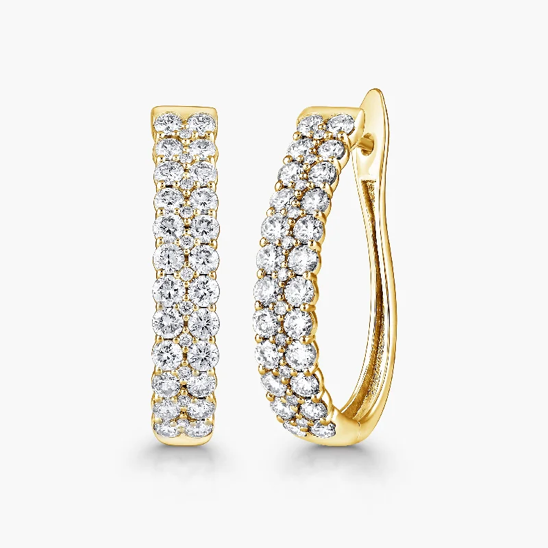 Elegant Designs, Unbeatable Discounts – Shop Jewelry Now Double Row Hinge Back Hoops