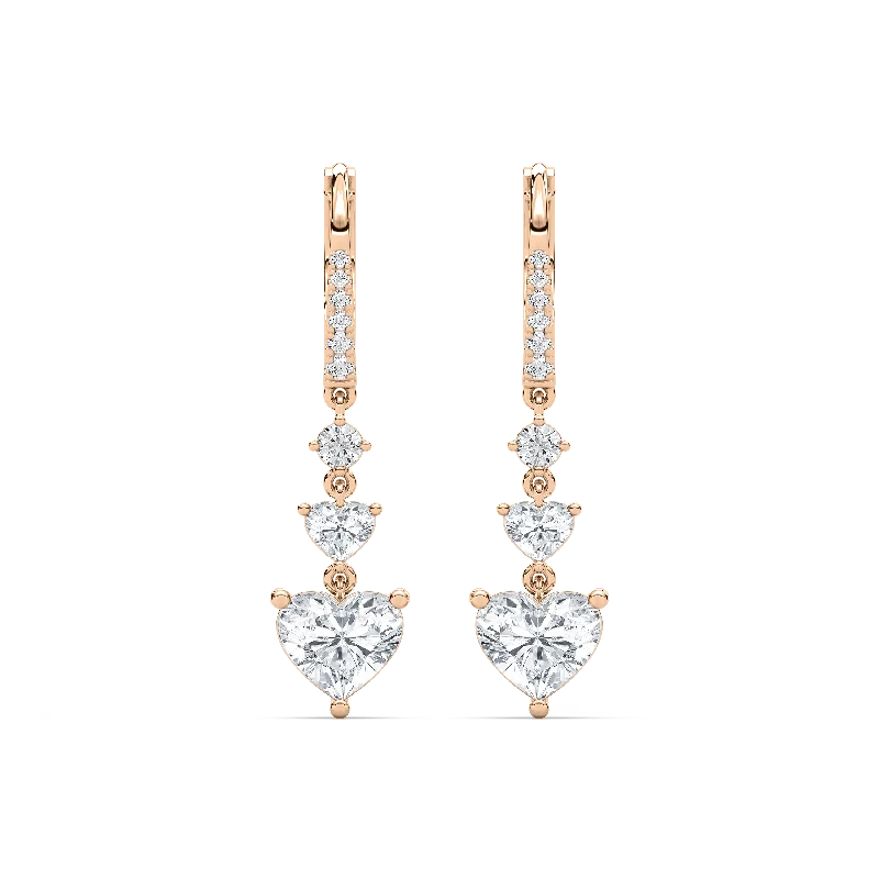 Exclusive Savings On Timeless Jewelry Pieces Heart and Round Drop Earrings