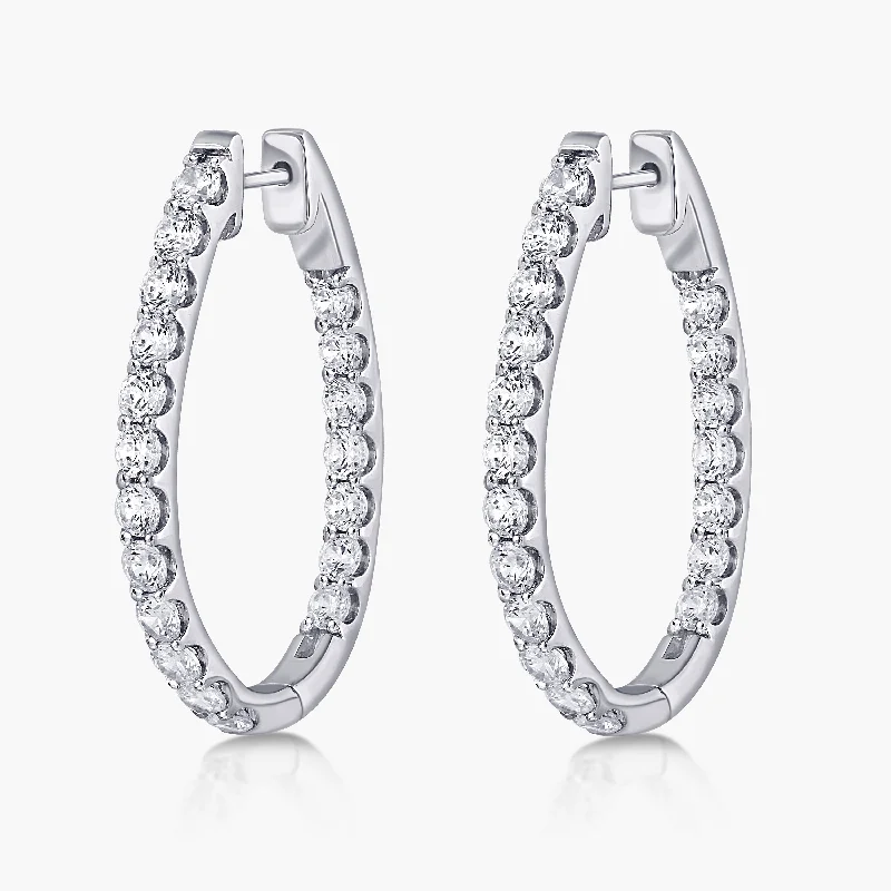 Chic And Stylish Jewelry At Exclusive Prices Larger Melee Oval Inside Out Hoops