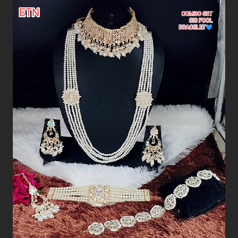 Lucentarts Jewellery Gold Plated Bridal Set