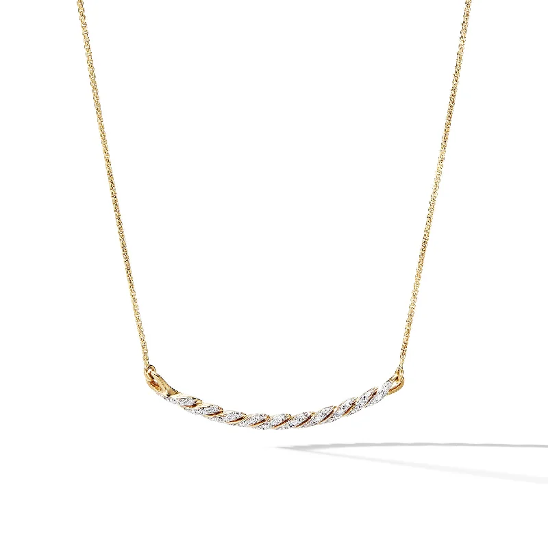 Timeless Jewelry At Special Discount Rates Petite Pavé Station Necklace in 18K Yellow Gold with Diamonds\, 40.2mm