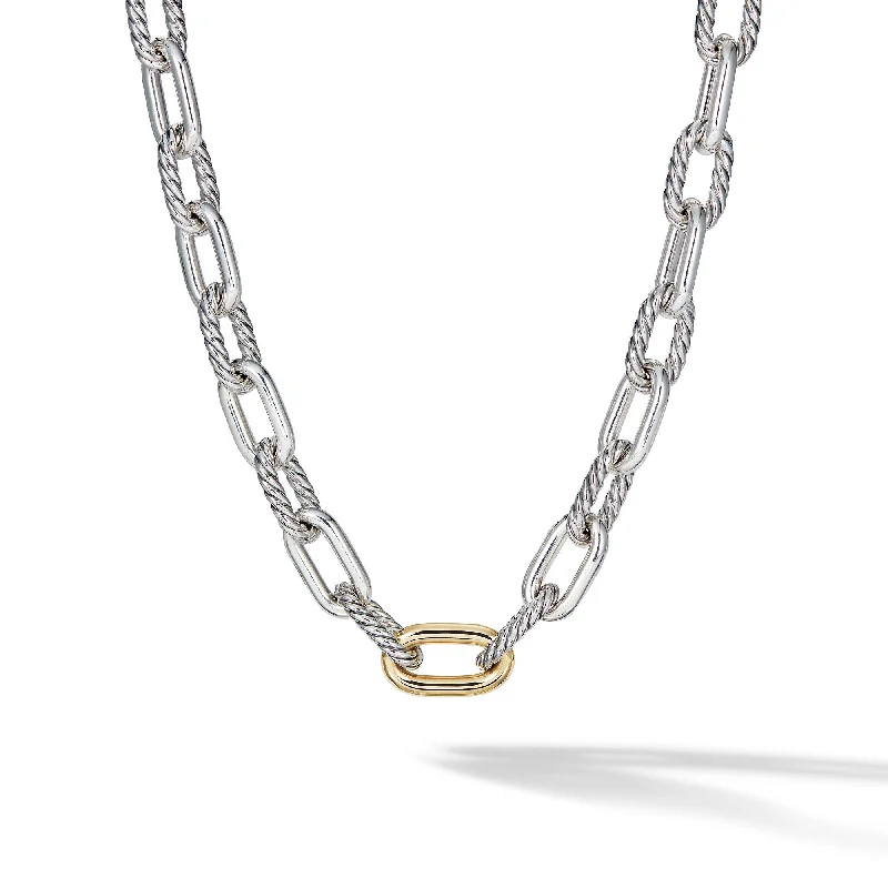 Flash Jewelry Sale – Get Stunning Pieces At Low Prices DY Madison® Chain Necklace in Sterling Silver with 18K Yellow Gold\, 13.5mm