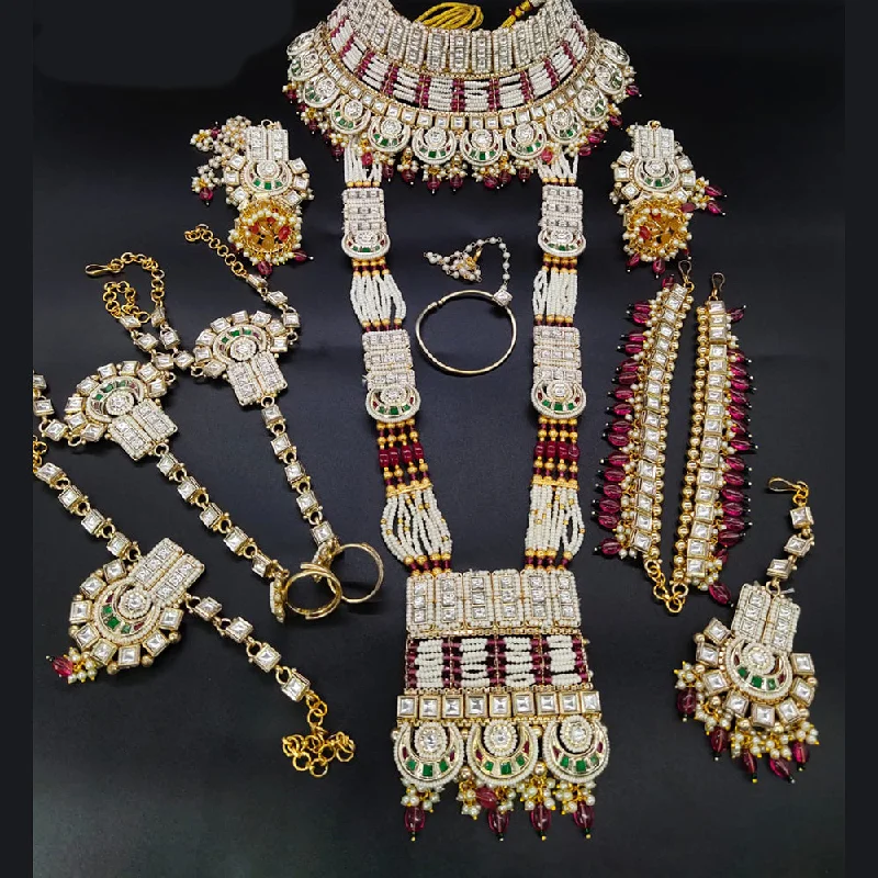 Neetu Art Copper Gold Kundan Bridal Set