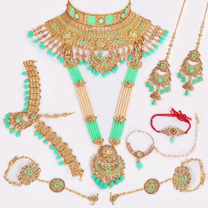 Neetu Art Gold Plated Bridal Set