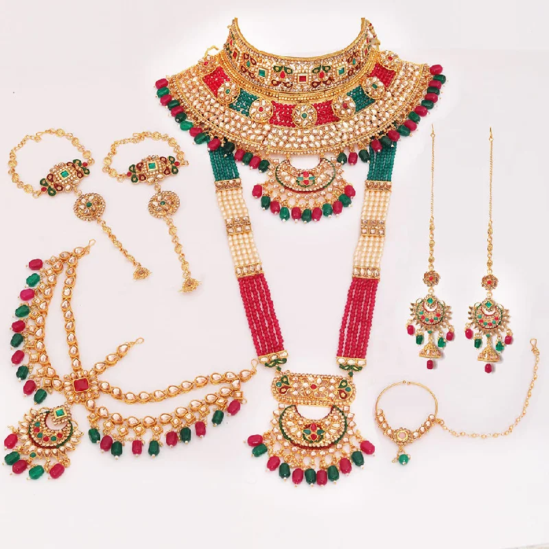 Neetu Art Gold Plated Kundan Stone Bridal Set