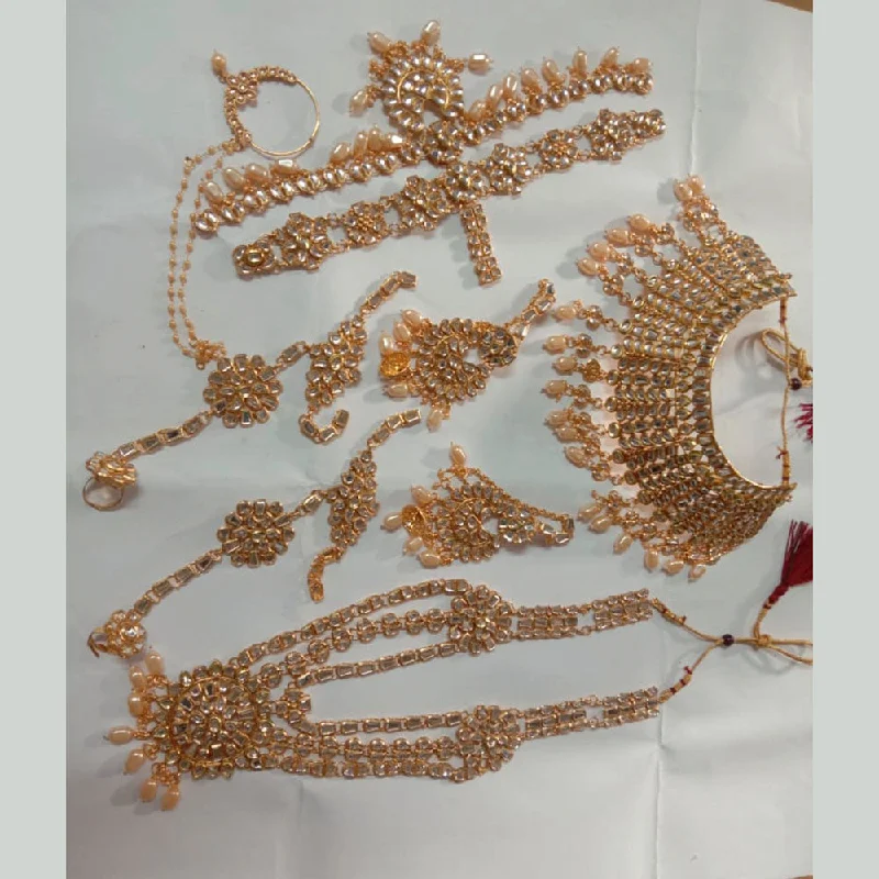 Neetu Art  Kundan Stone Bridal Jewellery Set for Women