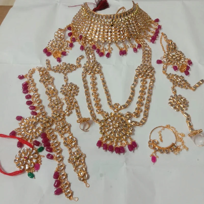 Neetu Art  Kundan Stone Bridal Jewellery Set for Women