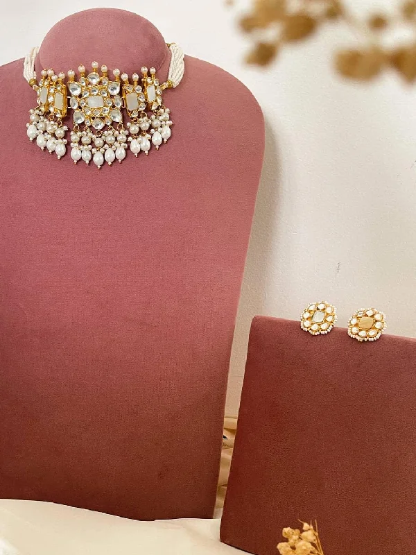 Exclusive Jewelry Discounts – Shop Now For Savings Pachi Kundan Choker Layered White Pearls