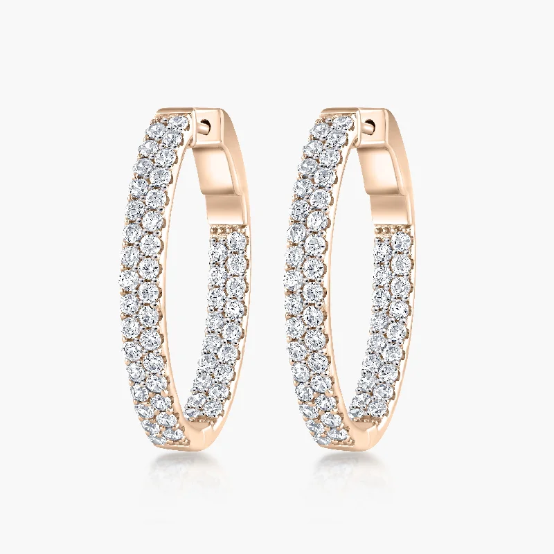 Shop Fine Jewelry With Exclusive Savings Pave Set Inside-Out Hoops