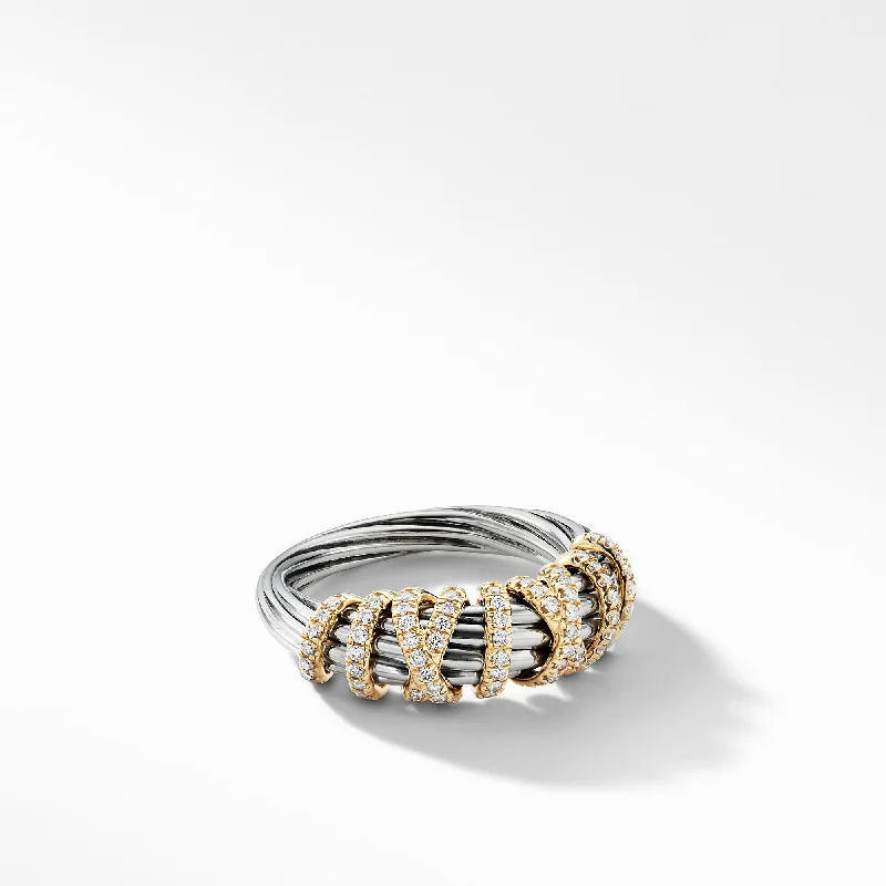 Flash Sale On Exquisite Jewelry – Don't Miss Out Helena Ring in Sterling Silver with 18K Yellow Gold and Diamonds\, 7.7mm