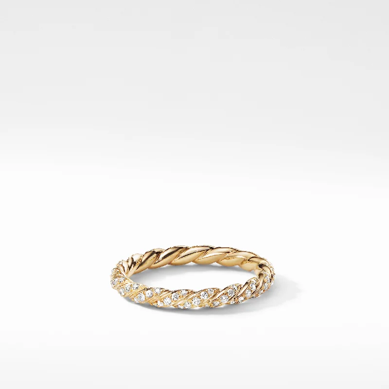 Limited-Time Jewelry Sale – Don't Miss These Deals Pavé Petite Band Ring in 18K Yellow Gold with Diamonds\, 2.8mm