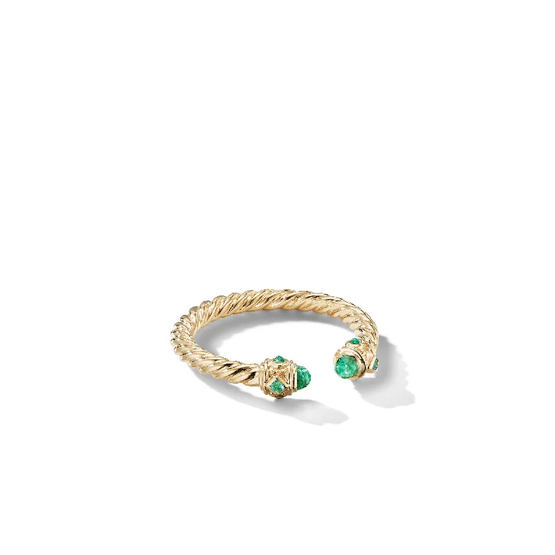 Limited-Time Jewelry Discounts – Shine Without The Splurge Renaissance Ring in 18K Yellow Gold with Emeralds\, 2.3mm