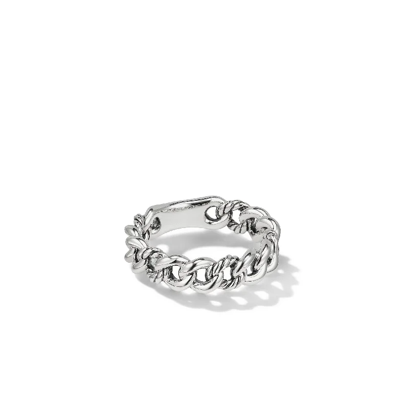 Premium Diamond Jewelry At Once-In-A-Lifetime Discounts Belmont® Curb Link Band Ring in Sterling Silver\, 5mm