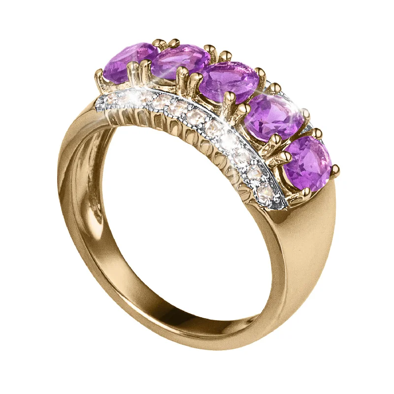 Get The Best Deals On Timeless Jewelry Pieces Romantica Rainbow Amethyst Ladies Ring