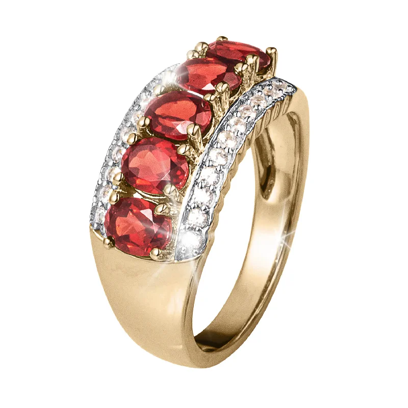 Exclusive Jewelry Sale – Limited-Time Discounts Romantica Rainbow Garnet Ladies Ring