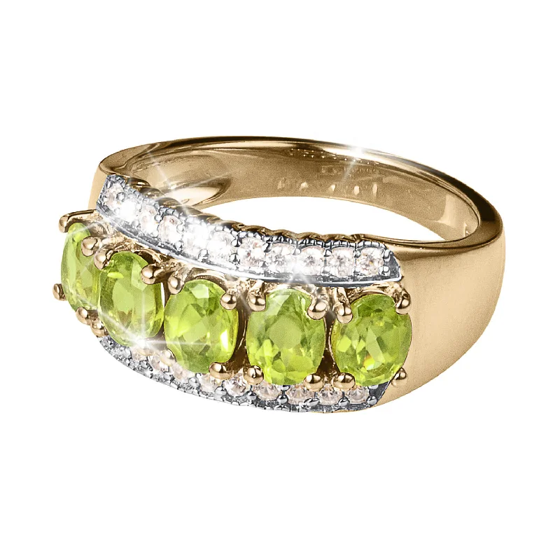 Special Offers On Handcrafted And Designer Jewelry Romantica Rainbow Peridot Ladies Ring