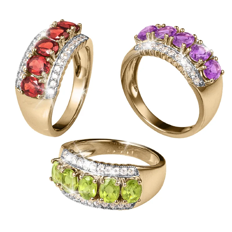 Grab Your Dream Jewelry At The Lowest Prices Romantica Rainbow Ladies Rings - Pick Any Two