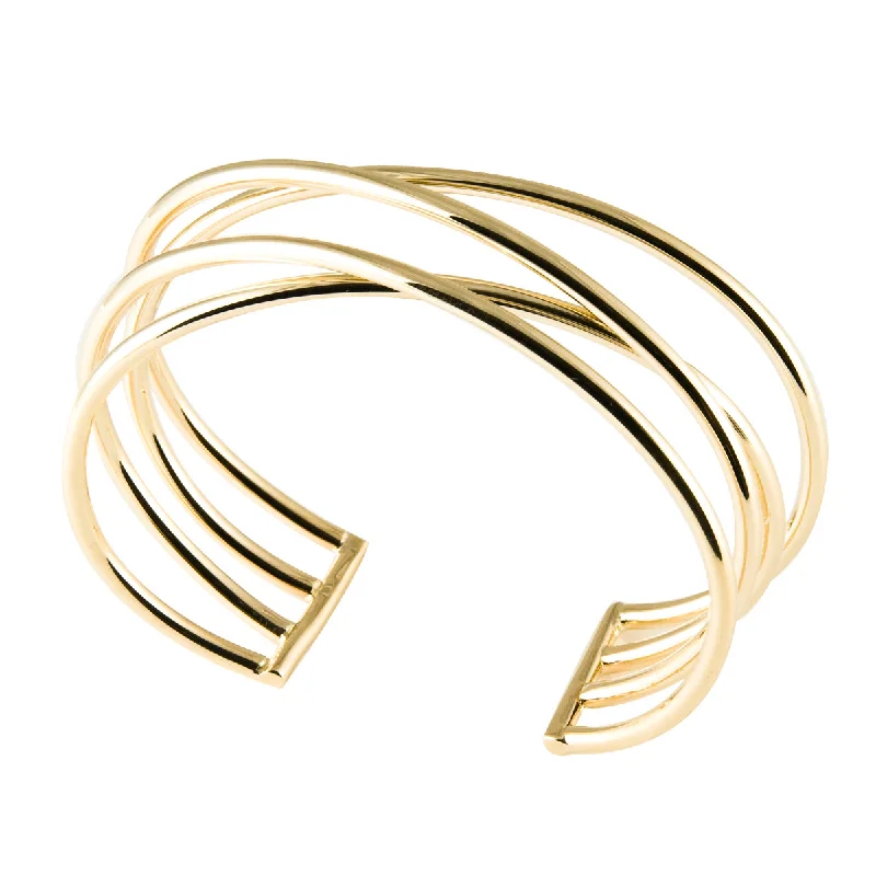 Premium Jewelry, Premium Discounts – Act Fast Four Wire Crossover Cuff in Vermeil