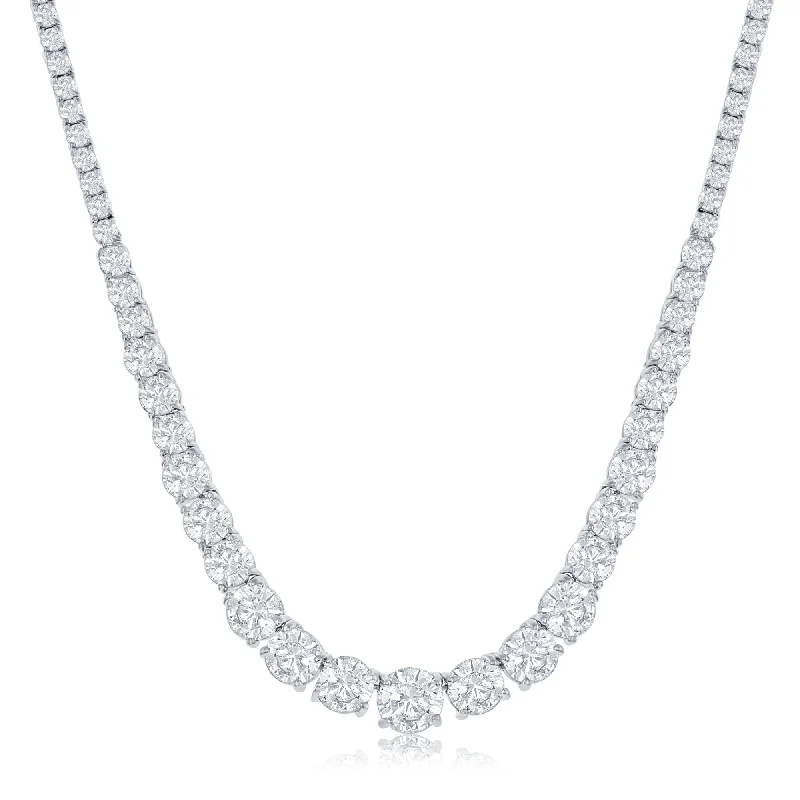 Limited-Stock Jewelry Sale – Shop Before It's Gone Whitney 18k White Gold Plated Necklace with Swarovski Crystals